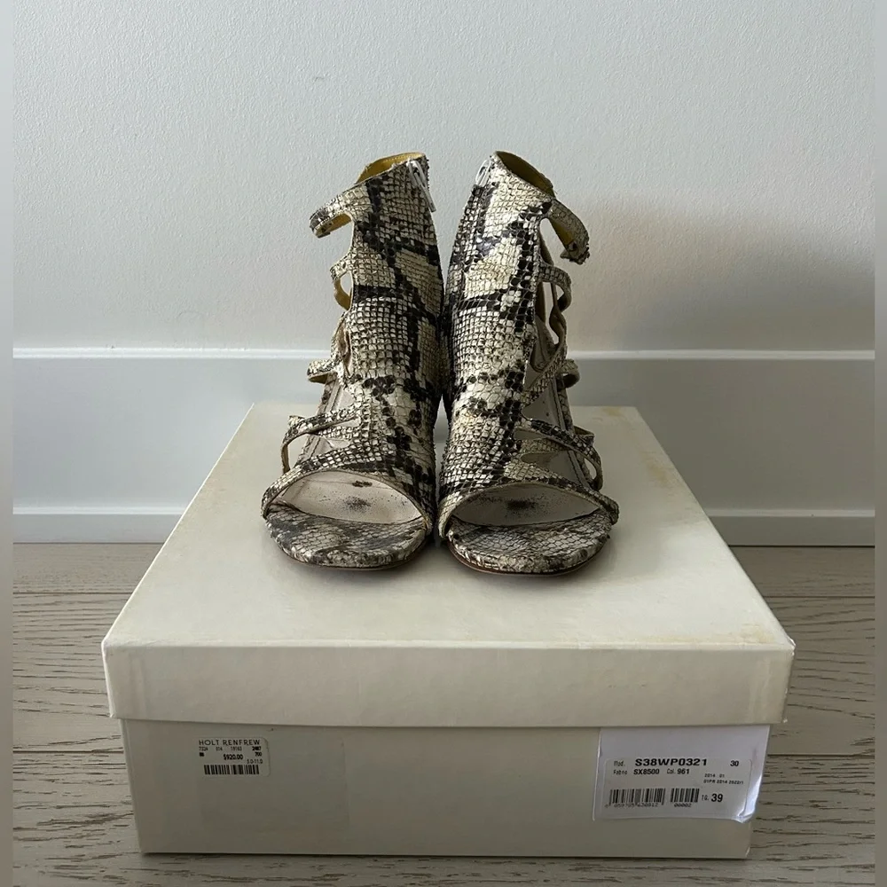 Maison Martin Margiela Printed Watersnake Leather Sandal IT39 - Picture 4 of 5